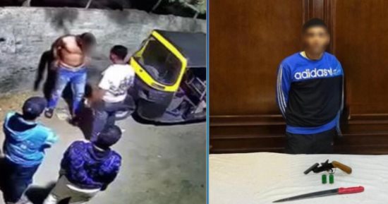 ضبط بلطجى بالجيزة بعد ظهوره فى فيديو يعتدى على سائق توك توك بسلاح أبيض