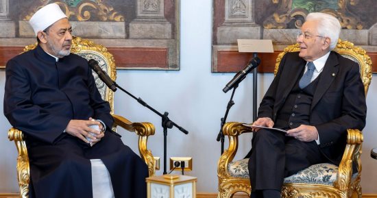 شيخ الأزهر للرئيس الإيطالي: ننتظر إعلان روما الاعتراف بدولة فلسطين