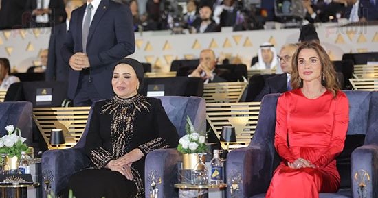 حضور مميز للملكة رانيا فى حفل افتتاح المتحف المصرى الكبير