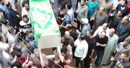 تشيع جنازة عجوز ونجلتها بقرية تلبنت أبشيش فى المنوفية