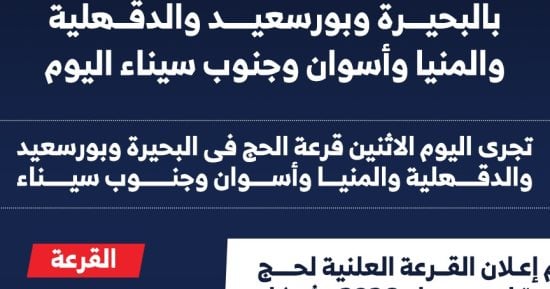 الداخلية تجري قرعة الحج العلانية وسط فرحة الفائزين.. إنفوجراف