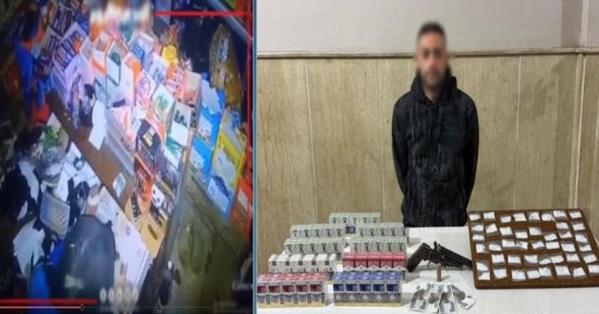 كاميرات المراقبة تفضح سارق محل فى كفر الشيخ.. فيديو
