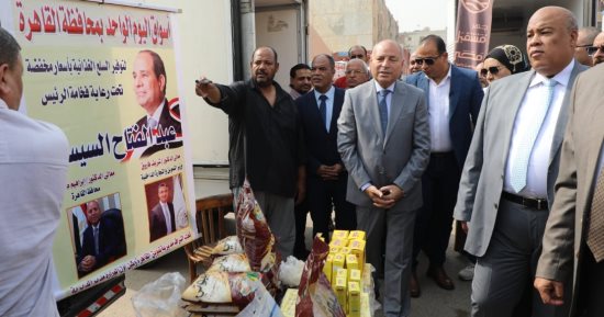 محافظ القاهرة يفتتح سوق اليوم الواحد بـ15 مايو لتوفير السلع الغذائية بتخفيض 50%