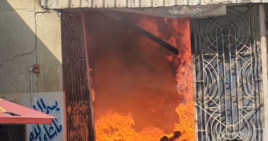 إصابة عامل فى حريق بمخزن ملابس بالعامرية الإسكندرية
