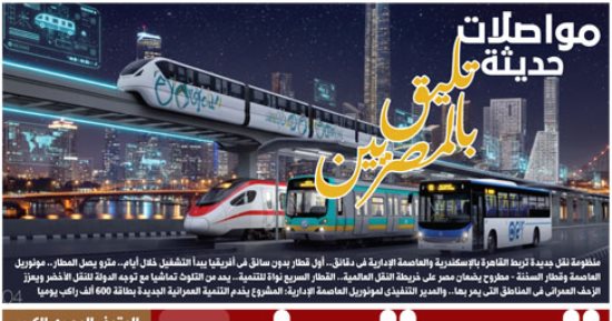مواصلات حديثة تليق بالمصريين.. غدا بـ"اليوم السابع"
