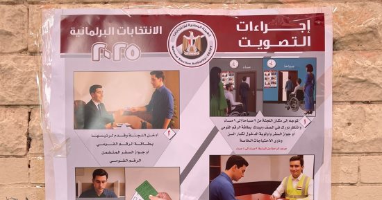 لوحات إرشادية داخل لجان الجيزة لتسهيل التصويت فى انتخابات النواب.. صور
