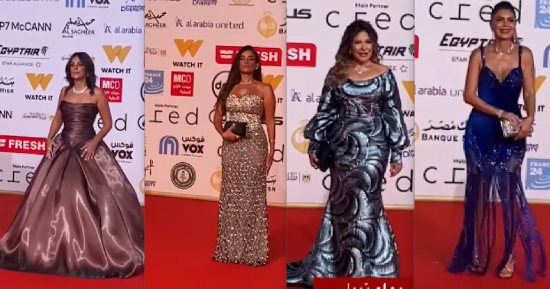 زينة وصابرين وعبير ونجلاء يتألقن على ريد كاربت مهرجان القاهرة السينمائى