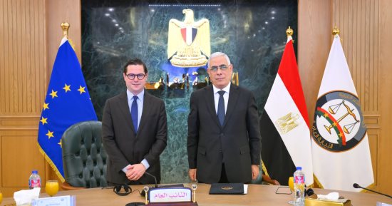 النائب العام يستقبل رئيس وكالة اليوروجست ونائبه ووفدا من الاتحاد الأوروبي