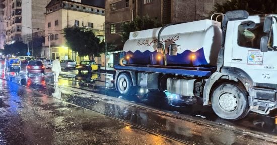 انكسار نوة المكنسة في الإسكندرية بعد ليلة ممطرة ومثلجة