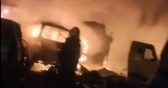 انفجار ضخم يهز مركز شرطة نوجام فى سريناجار.. فيديو