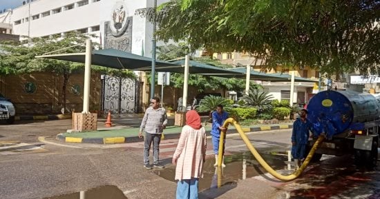 مياه المنوفية: شفط تجمعات مياه الأمطار بمدينة شبين الكوم