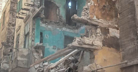 انهيار عقار من 4 طوابق في منطقة اللبان بمحافظة الإسكندرية