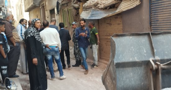 النيابة تعاين عقار اللبان المنهار فى الإسكندرية.. صور