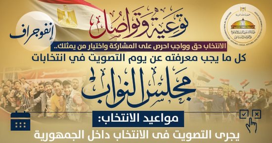 14 معلومة من وزارة الشؤون النيابية عن تصويت المرحلة الثانية.. إنفو جراف
