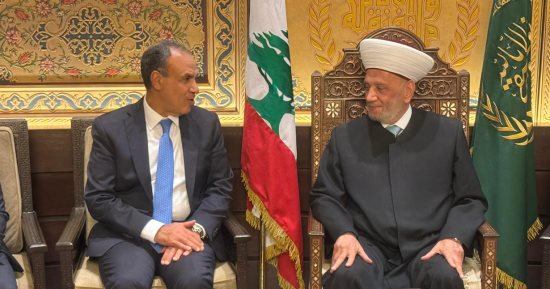 وزير الخارجية يلتقى مفتى الجمهورية اللبنانية
