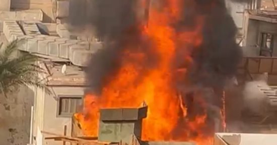 أول صور وفيديو لحريق ستوديو مصر فى المريوطية 