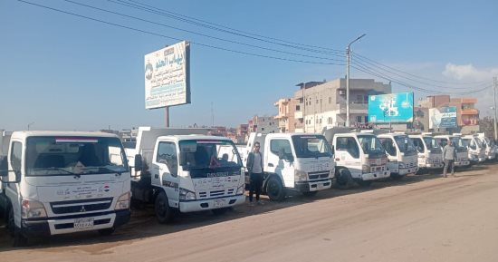 اصطفاف المعدات بالحامول وبلطيم لضمان جاهزيتها لمجابهة تداعيات التغيرات المناخية
