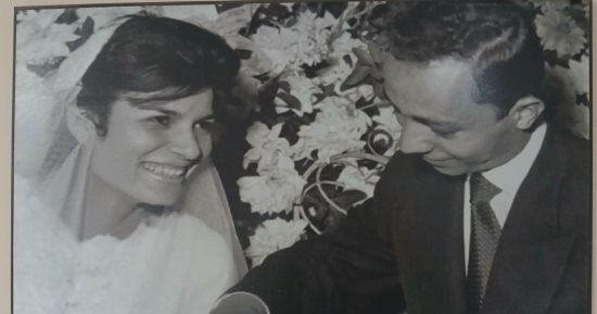 صورة نادرة من زفاف إنعام سالوسة وسمير العصفورى