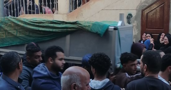 تشييع جثامين ضحايا حادث احتراق مول فى سوق الخواجات بالمنصورة.. صور