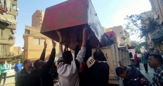 محافظة الجيزة ترفع 500 حالة إشغال خلال حملة بشارع عثمان محرم.. صور