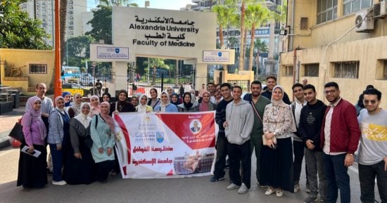 كلية الطب بجامعة الإسكندرية تطلق قافلة طبية لخدمة مركز التأهيل المهني بالسيوف