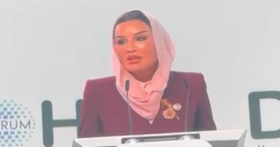 الشيخة موزة فى ختام منتدى الدوحة: العدالة هي أساس العالم