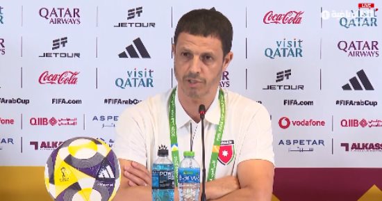 مدرب الأردن: هدفنا الحفاظ على الصدارة أمام مصر وسندفع بالبدلاء