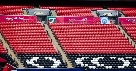 استاد البيت جاهز لمواجهة مصر والأردن غدًا فى كأس العرب.. صور