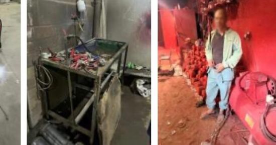 ضبط مصنع يبيع طفايات حريق مغشوشة بعلامات مقلدة في المرج