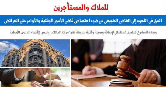 الحق فى اللجوء للقاضى الطبيعى فى ضوء اختصاص قاضى الأمور الوقتية.. برلمانى