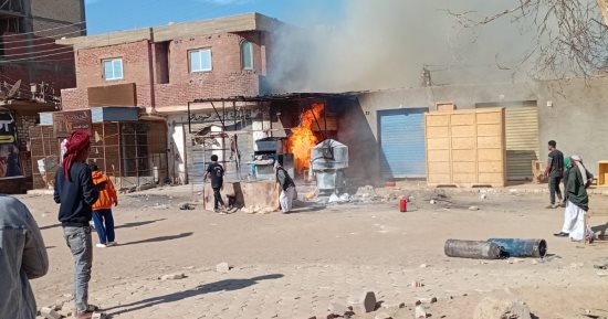 السيطرة على حريق مخبز بلدى بنصر النوبة في أسوان دون خسائر