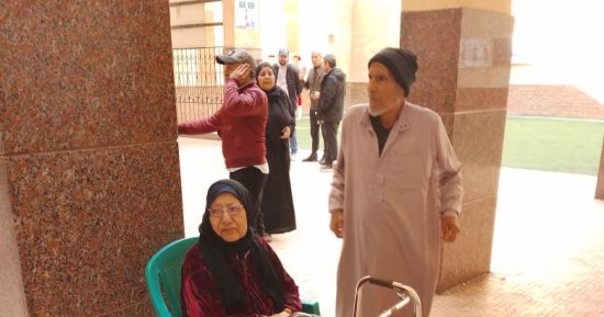 رئيس لجنة فرعية بالمطرية يساعد مسنة على الإدلاء بصوتها 