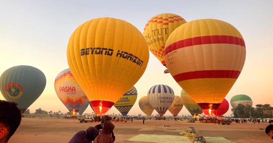 إلغاء تحليق رحلات البالون الطائر فى سماء الأقصر تحسبا لسوء الأحوال الجوية