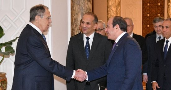 الرئيس السيسى يستقبل وزير خارجية روسيا الاتحادية