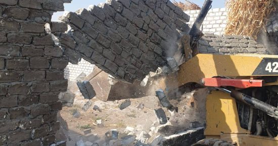محافظة سوهاج: إزالة 3 حالات بناء مخالف بقرى البلينا