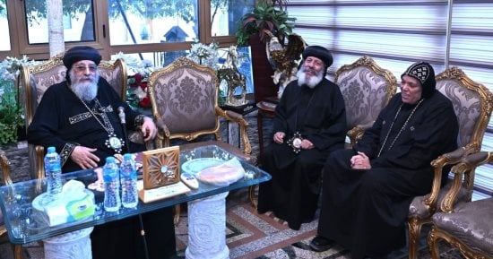البابا تواضروس الثاني يستقبل الأنبا باخوميوس لبحث شؤون دير القديس مكاريوس السكندري
