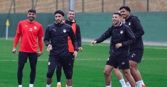 منتخب مصر يخوض مرانه قبل الأخير استعدادا لمواجهة جنوب أفريقيا. صور