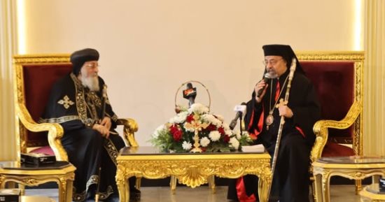 بطريرك الأقباط الكاثوليك يستقبل البابا تواضروس للتهنئة بعيد الميلاد المجيد