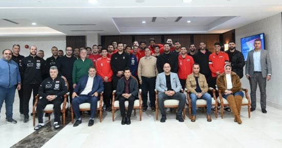 وزير الرياضة يلتقى منتخب مصر لكرة اليد قبل المشاركة فى بطولة إسبانيا الدولية