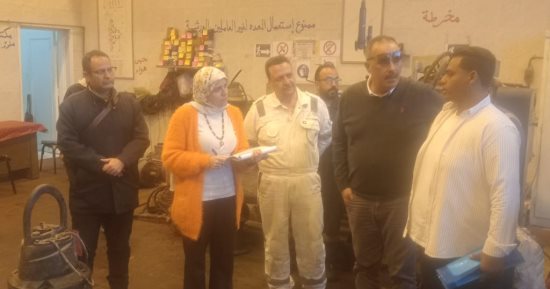 رئيس مياه القناة يشهد الاختبارات العملية للوظائف الفنية بالشركة