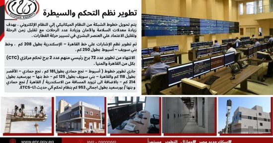 لرفع مستويات الأمان وزيادة عدد الرحلات.. تطوير نظم إشارات السكك الحديدية