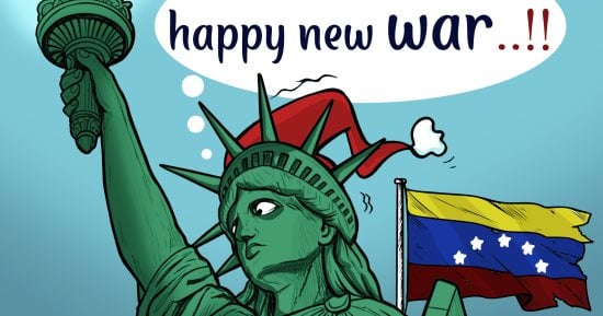 أمريكا تبدأ 2026 بـ" سنة حرب سعيدة ".. كاريكاتير اليوم السابع