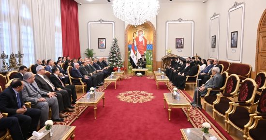 للتهنئة بالعيد.. البابا تواضروس الثاني يستقبل رئيس وأعضاء مجلس القضاء الأعلى والنائب العام