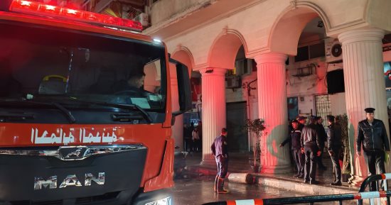 مصرع شاب بحريق مطعم في محافظة بورسعيد