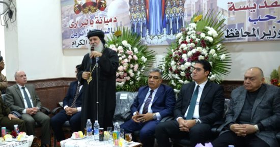 محافظ الدقهلية يقدم التهنئة بعيد الميلاد المجيد بدير القديسة دميانة ببلقاس