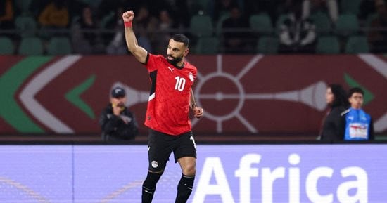 محمد صلاح يعادل رقم حسام حسن فى عدد أهدافه مع منتخب مصر بأمم أفريقيا