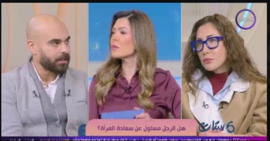 سجال بين حسام رضا وجينا سليم ببرنامج ست ستات حول تهمة الزوجة النكدية