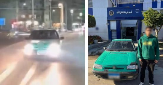 ضبط قائد سيارة ظهر في فيديو يعرض حياة المواطنين للخطر بالإسكندرية