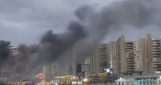 الحماية المدنية تسيطر على حريق فى كافيه بكورنيش الإسكندرية