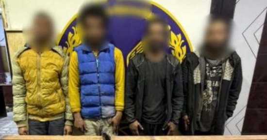 القبض على 4 أشخاص سرقوا 100 كيلو حديد من كبارى القليوبية
